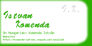 istvan komenda business card