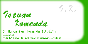 istvan komenda business card